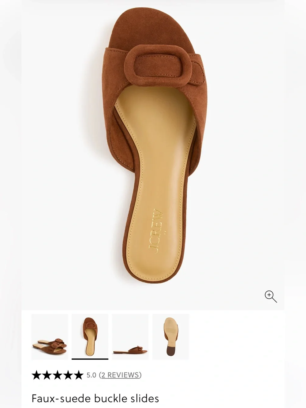 J Crew Faux-Suede Buckle Slide Sandals